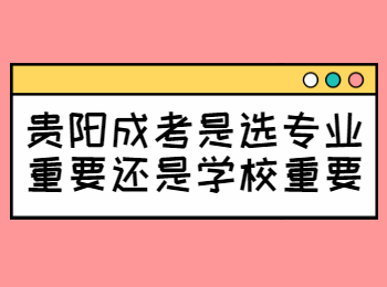 贵阳成考是选专业重要还是学校重要?