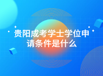 贵阳成考学士学位