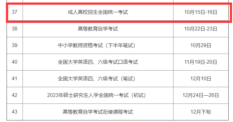 2022年全国成人高考考试时间通知公告！！！