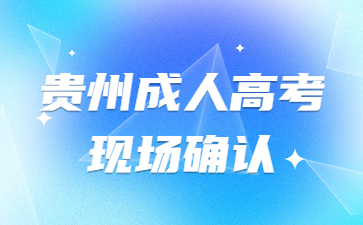 2024年贵州成人高考现场确认